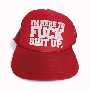 OTTO Collection Red Mesh Snap Back Trucker Hat